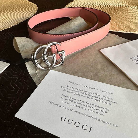 Gucci belt 24 inch pink main image 5